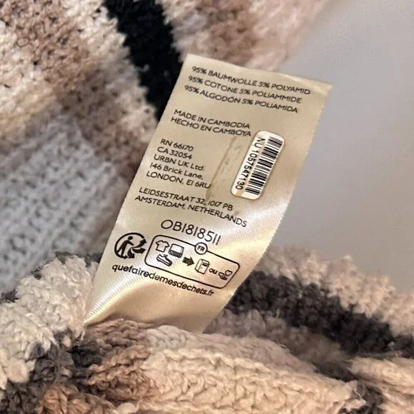 FREE PEOPLE Kennedy Stripe Pullover in Ivory Size Small - Picture 8 of 14